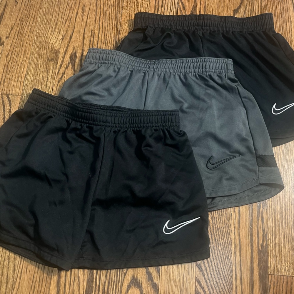 Nike Black and Gray Athletic Shorts size M all 3 pairs for $25